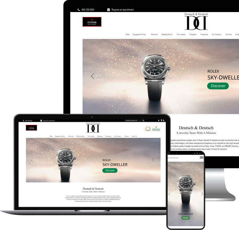 Jewelry website designed by AMPTIVE